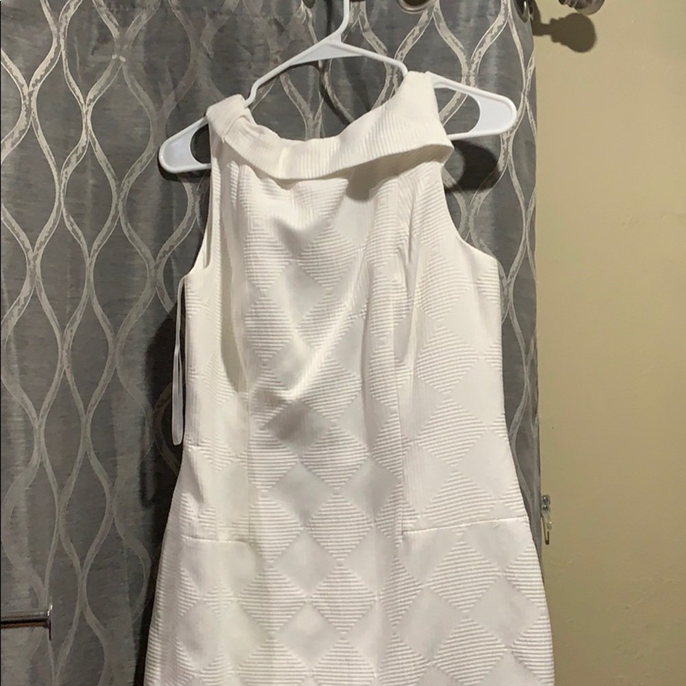 White Anne Klein scoop neck dress